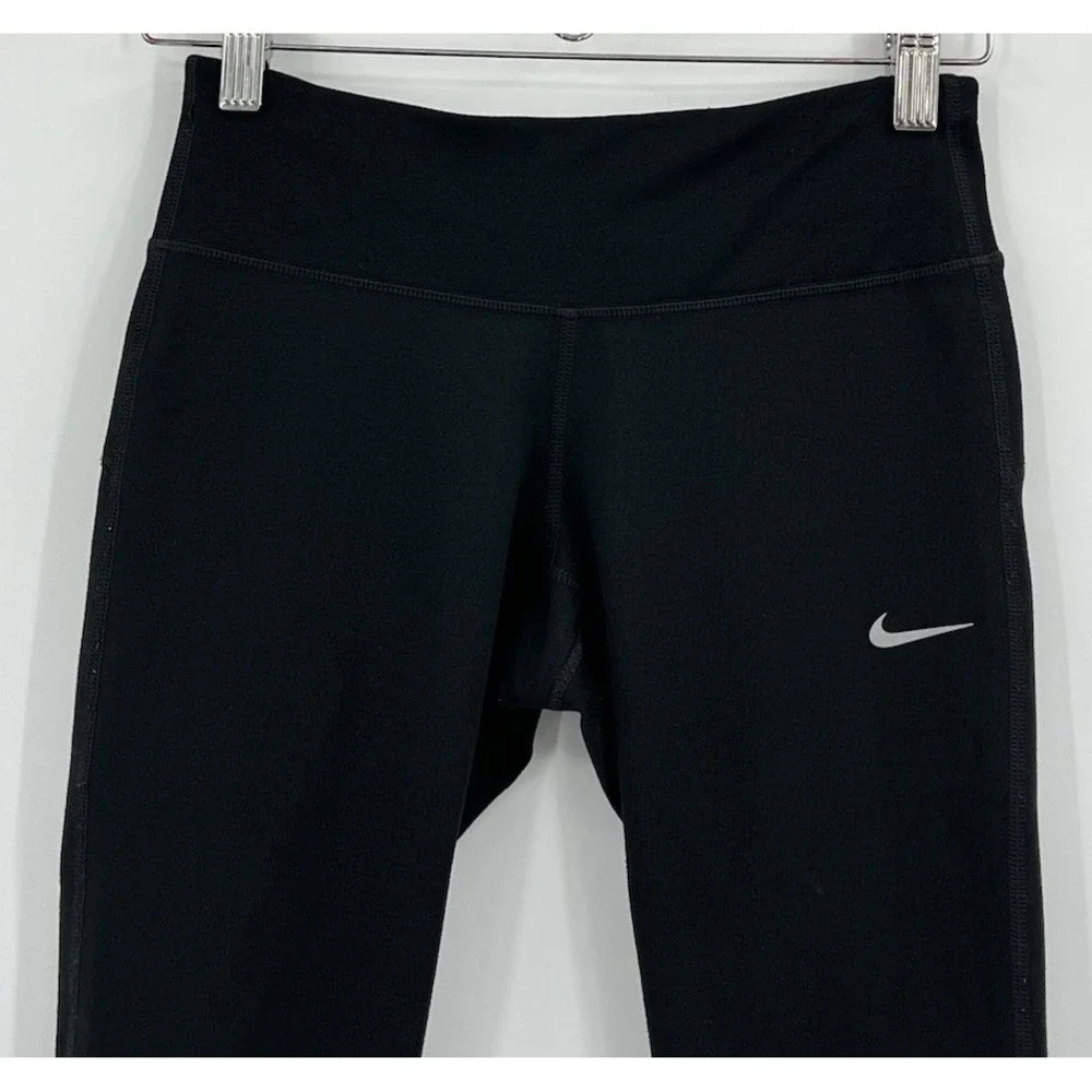 Nike Epic Run Tights Size XS Running Crop Capri Running Dri Fit Black